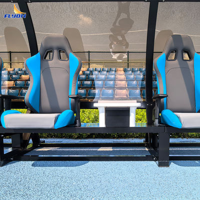 Καλή τιμή Αλουμινίου φορητό υποκατάστατο πάγκο με συναρμολόγηση εγκατάστασης και 5 χρόνια εγγύηση για το Στάδιο ποδοσφαίρου ομάδας καταφύγιο on-line