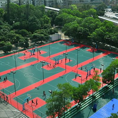 Καλή τιμή Weather Resistant Outdoor Basketball Court Tiles Polypropylene Material With Multi Color on-line