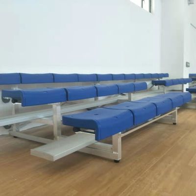 Καλή τιμή 3 λευκαντές καθισμάτων σταδίων αργιλίου ποδοσφαίρου σειρών με το πλαστικό κάθισμα κάδων on-line