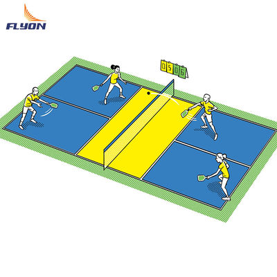 Καλή τιμή Αντιγήρανση Μεταφορτωτές pickleball γήπεδα δαπέδου επιλογές μεγέθους 44 * 20ft ή 60 * 30ft on-line