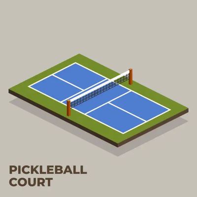 Ακρυλική επικάλυψη PVC Pickleball Court Mat 6.56*32.81ft με ρύθμιση ρολ