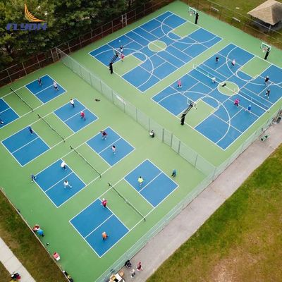 Καλή τιμή 3mm Κρυστάλλινη άμμος Ακρυλική επικάλυψη Ρολ εγκατάσταση Pickleball Court Mat on-line