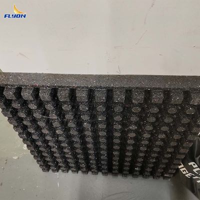 61x61x6cm Επαναχρησιμοποιημένο ελαστικό στρώμα γυμναστηρίου με 2ετή εγγύηση