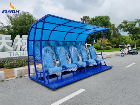 Πλαστικό και ελαφρύ φορητό καταφύγιο για πάγκους με 5ετή εγγύηση για χώρους εξωτερικών αθλημάτων