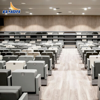 Καλή τιμή Αναδιπλούμενη μοντέρνα καρέκλα θεάτρου με ρυθμιζόμενο υποβραχιόνιο και δέρμα υψηλής ποιότητας για καθίσματα στο αμφιθέατρο on-line