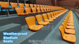 Shell-E Ανθεκτικό Πλαστικό Καθιστικό Σταδίου Ανθεκτικό στις καιρικές συνθήκες